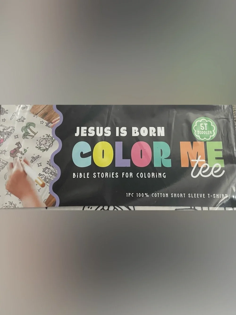 5T Love In Faith’s Jesus Is Born Color Me Kid’s Tee